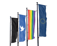 Regenbogen Flagge - Trauerfahne - UN Flagge
